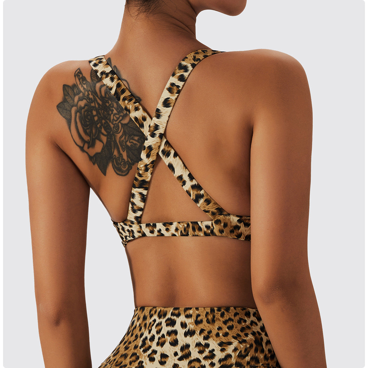 Naked Sexy Leopard Print Yoga Bra