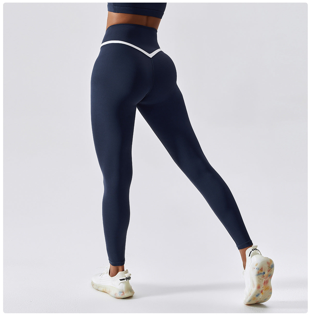 Contrasting color quick-drying nude legging