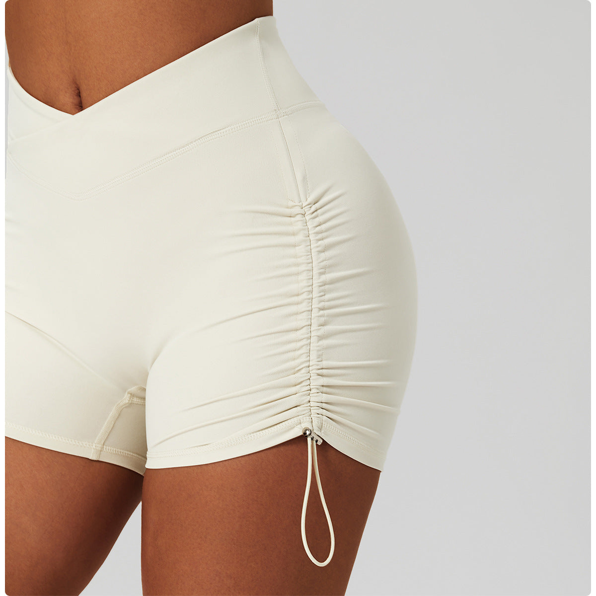 Cross waist band draw string design  shorts