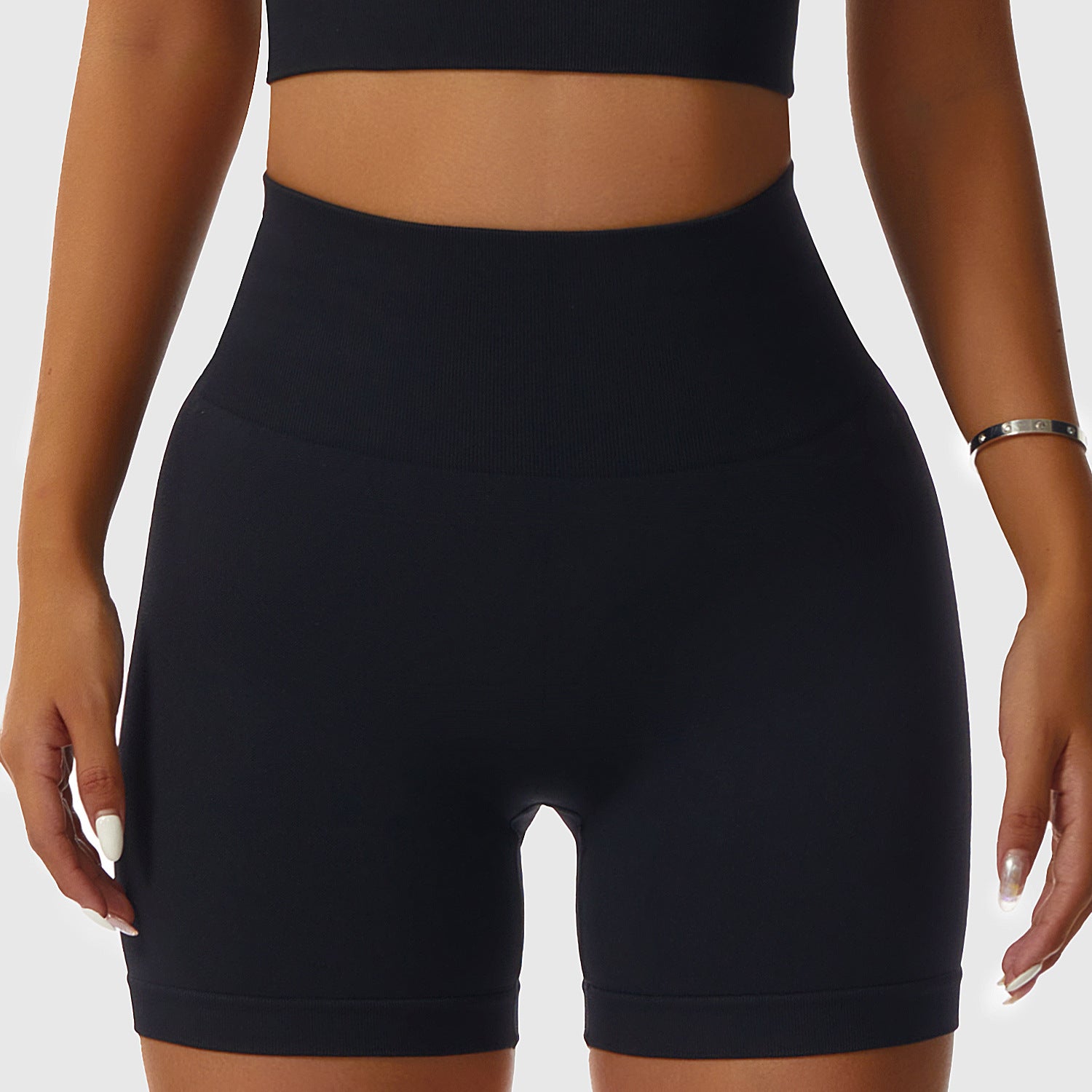 Seamless butt lifting high waist shorts