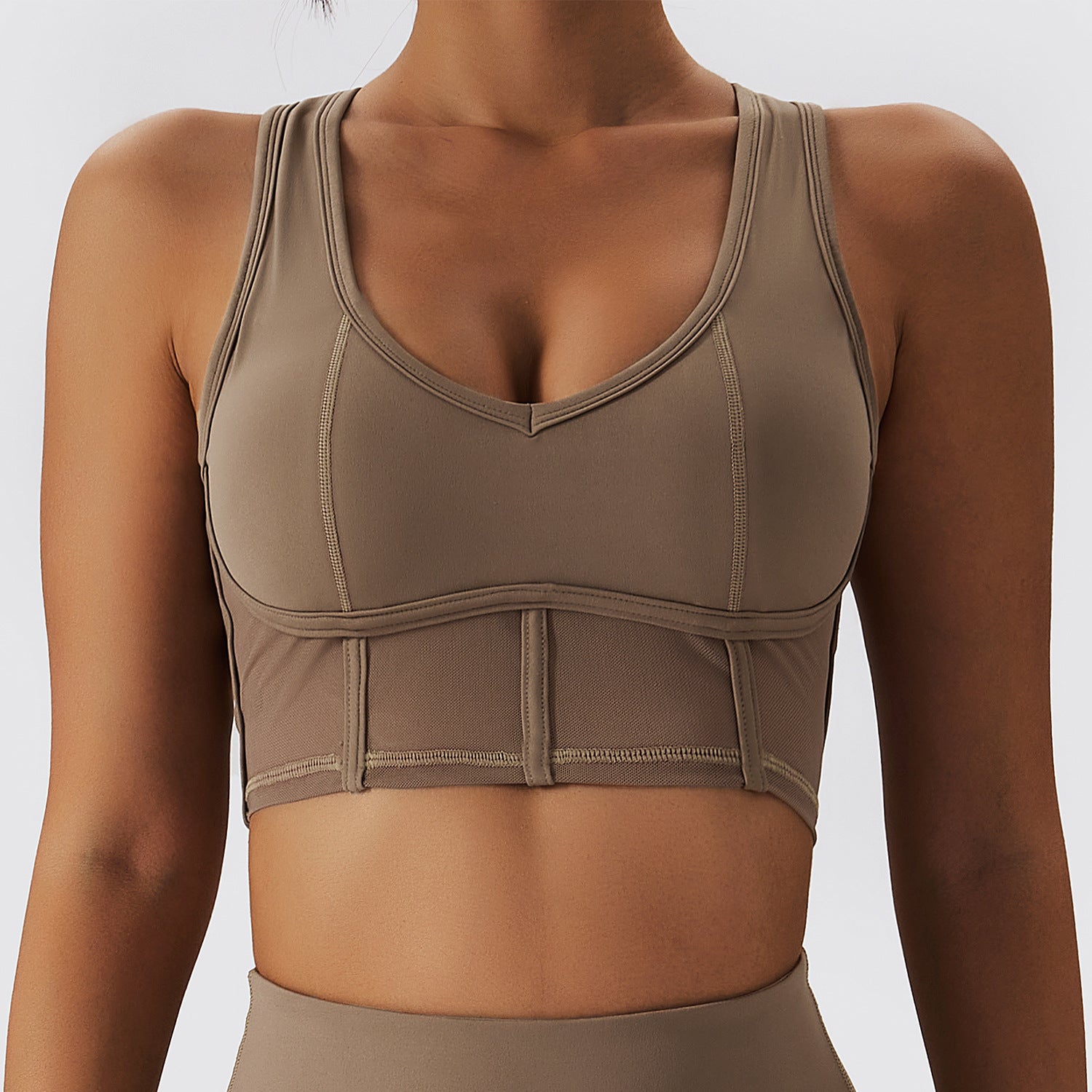 Quick-dry cloudy mesh breathable sports bra