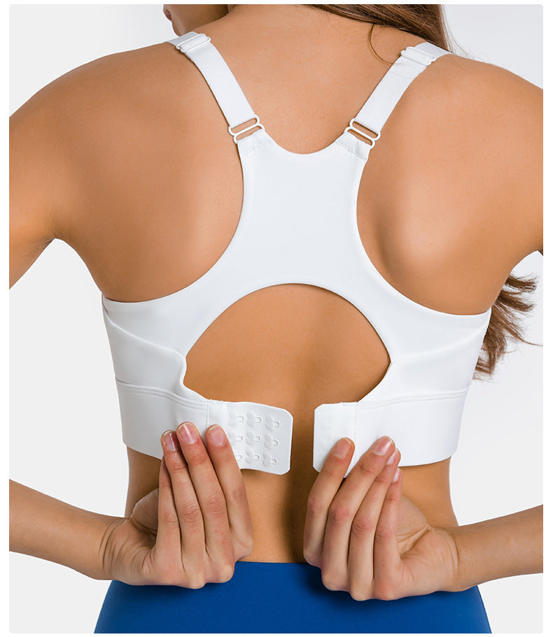 adjustable high-support sports bra